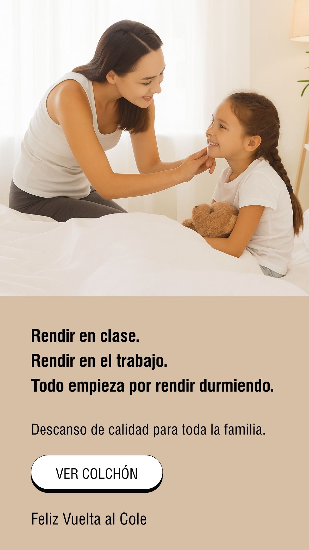¡Feliz vuelta al cole! Empieza la rutina con el descanso que tu familia merece.